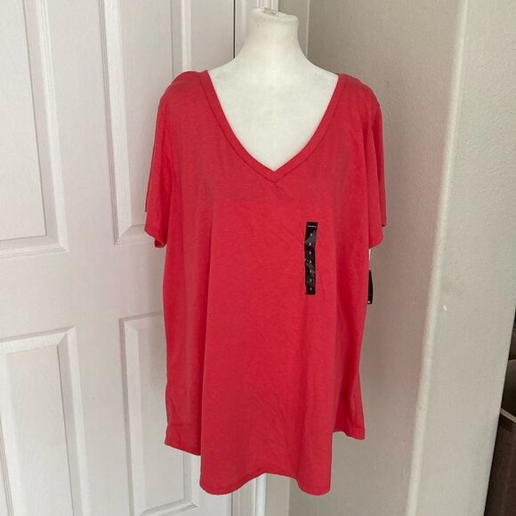 Torrid Red V-Neck Women's Top Sz 3X - Picture 1 of 5